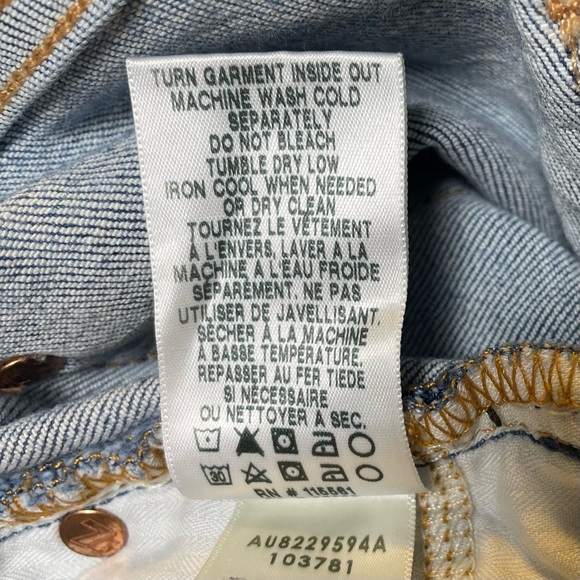 7 For All Mankind High Waist Ankle Skinny Jeans With Destroy Size 27 - Picture 11 of 12